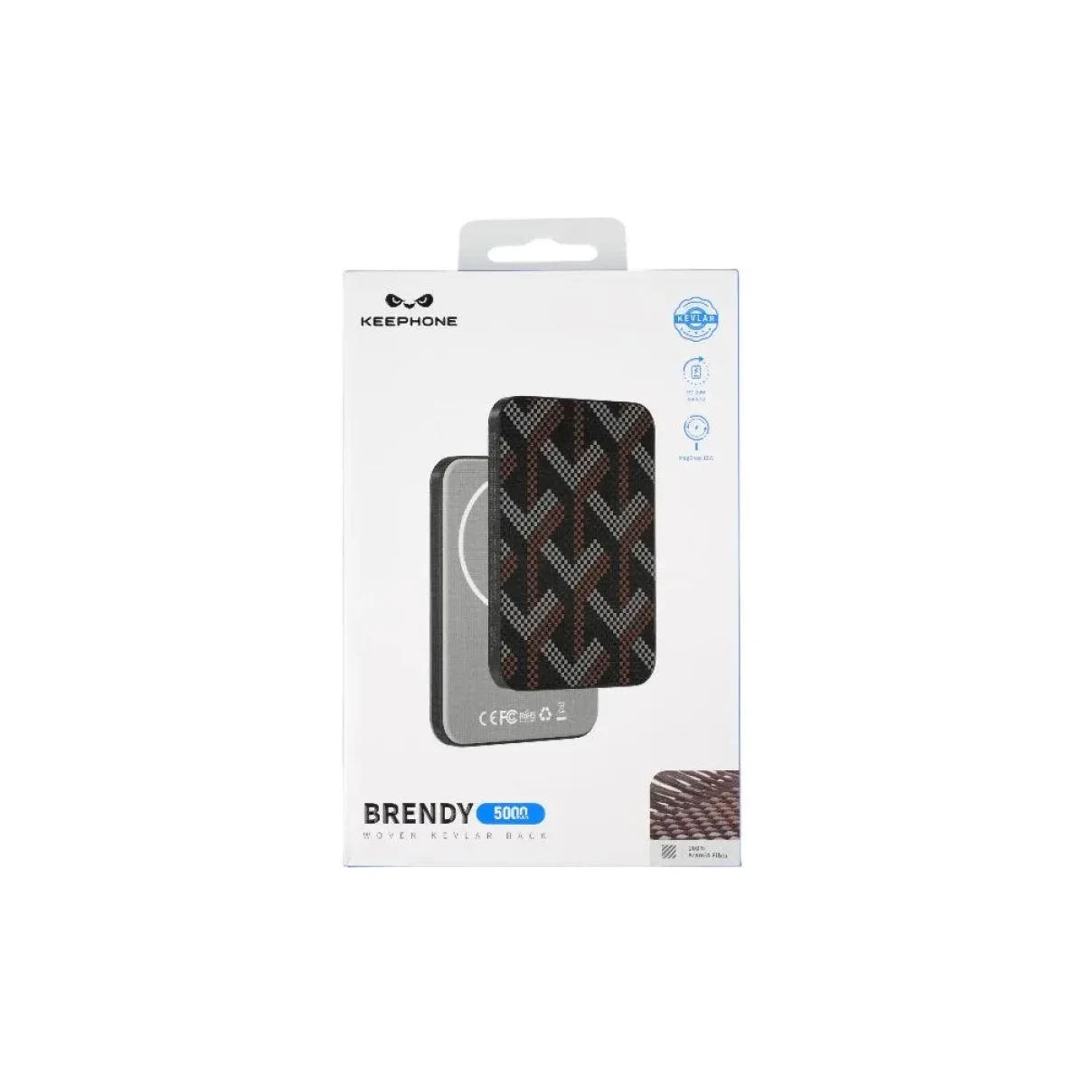 Внешний аккумулятор Keephone Ultra Slim Brendy MagSafe 5000mAh 15W (Meteor)