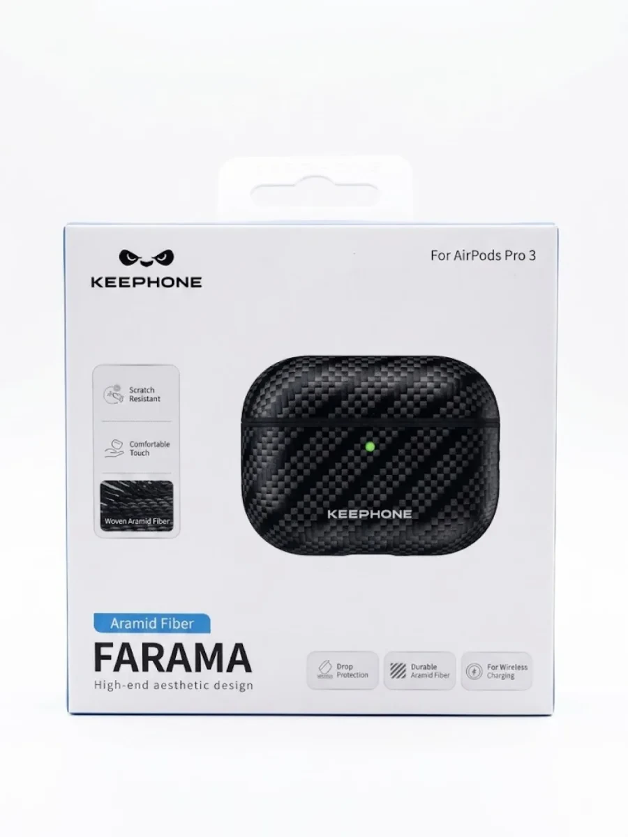 Чехол для AirPods Pro 3 Keephone Farama Kevilar Case (Robin Black)
