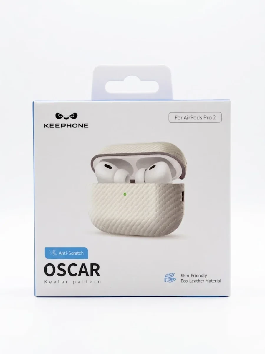 Чехол для AirPods Pro 2 Keephone Oscar Kevilar Case (White)