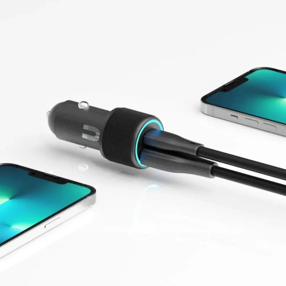 Автомобильное зарядное устройство Uzay CC-D0056 USB-A + USB-C 38W (Black)