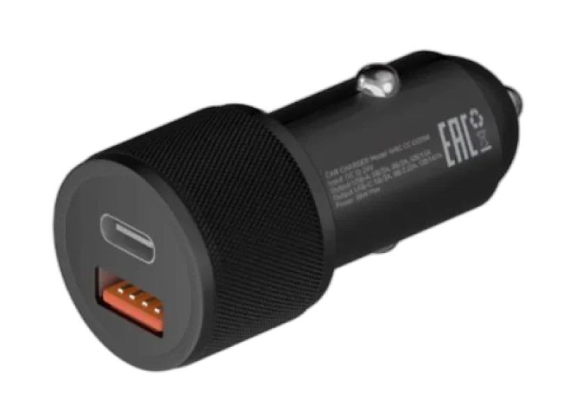 Автомобильное зарядное устройство Uzay CC-D0056 USB-A + USB-C 38W (Black)