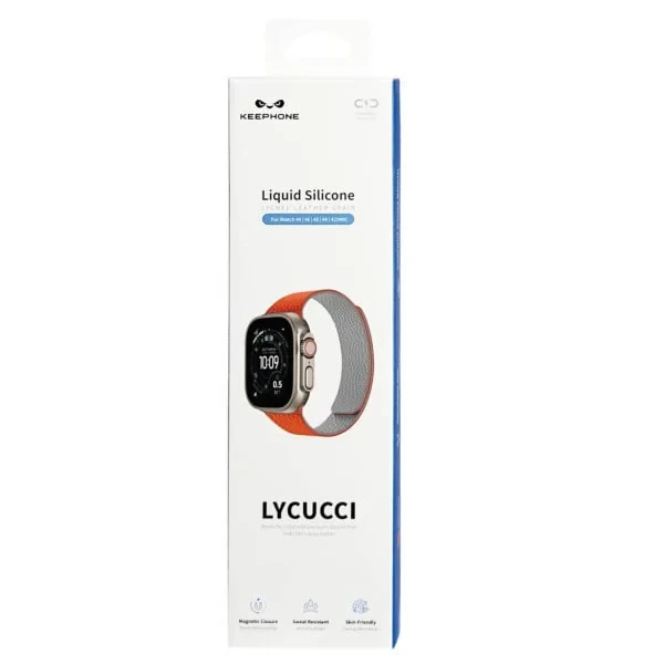 Ремешок силиконовый для AW Keephone Dual Color Lycucci 42/49 Orange / Gray