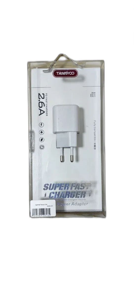 Адаптер Tranyoo USB-A 2.6A (White)