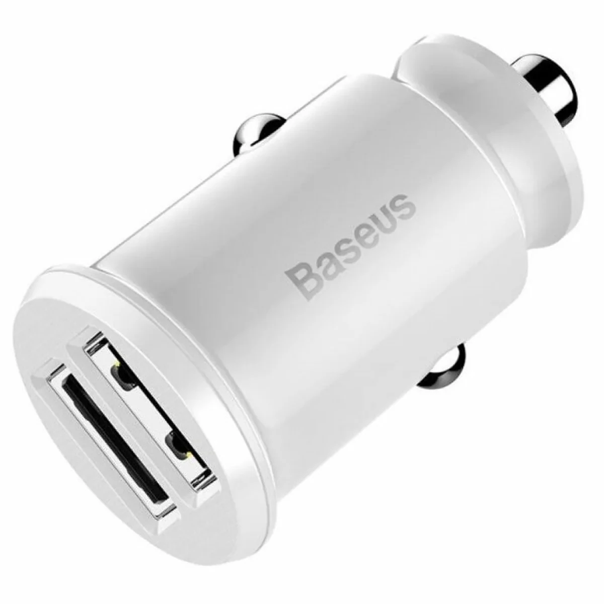 Автомобильное зарядное устройство Baseus Grain 2xUSB-A 15W (White)
