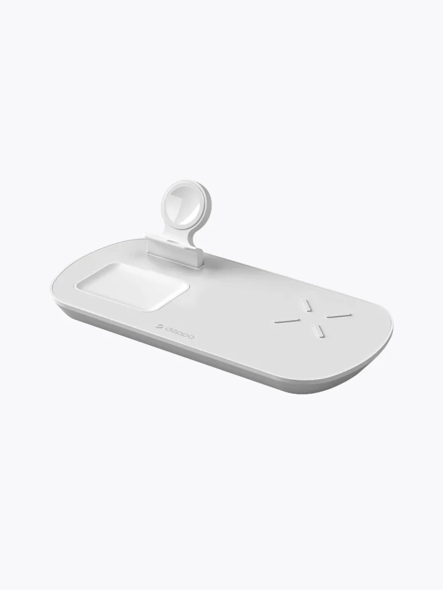 Беспроводная зарядная станция Deppa 3 в 1 18W (White)