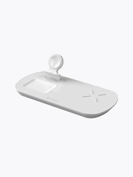 Беспроводная зарядная станция Deppa 3 в 1 18W (White)