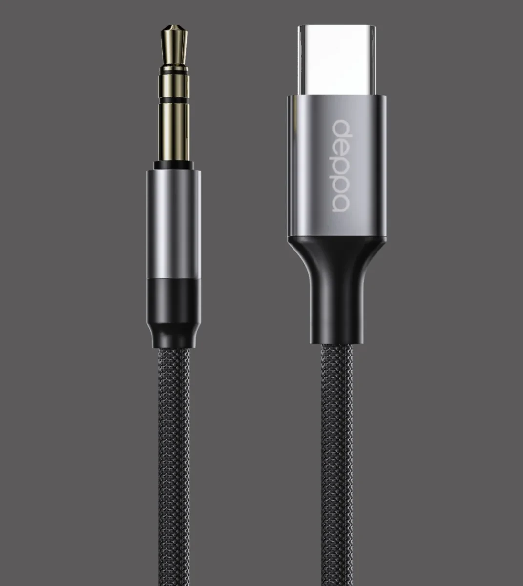 Кабель AUX Deppa USB-C - 3.5mm 1.2m (Black)