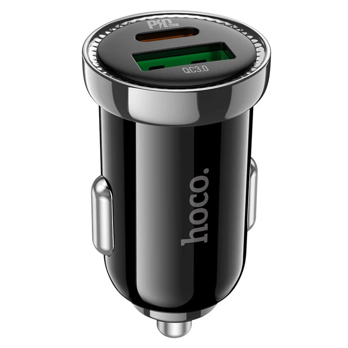 Автомобильное зарядное устройство Hoco Z44 Leading USB-A + USB-C 38W (Black)