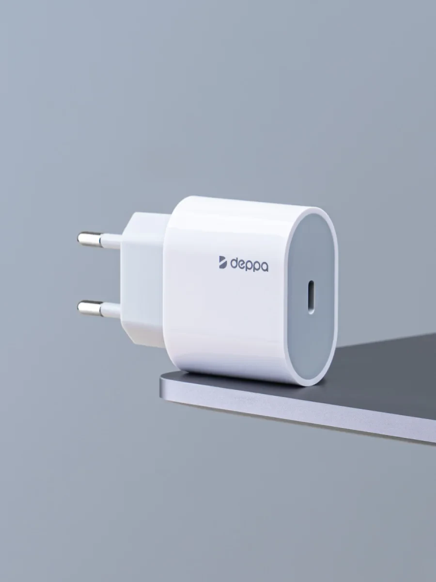 Адаптер Deppa USB-C 20W (White)