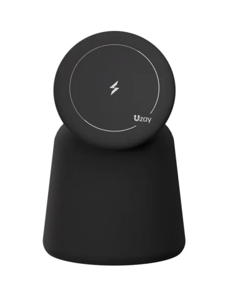 Беспроводная зарядная станция Uzay Drum Charger 2 в 1 MagSafe 15W (Black)