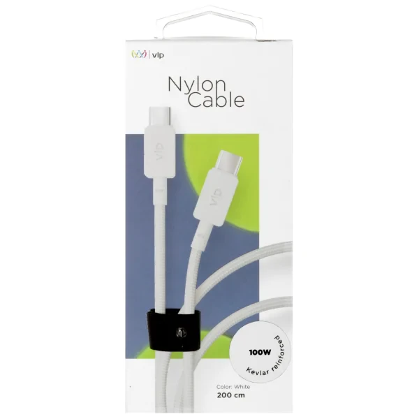 Кабель USB-C - USB-C Nylon 100W (2m)