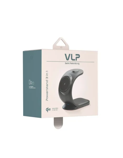 Беспроводная зарядная станция VLP Powerstand 3 в 1 MagSafe 15W (Black)