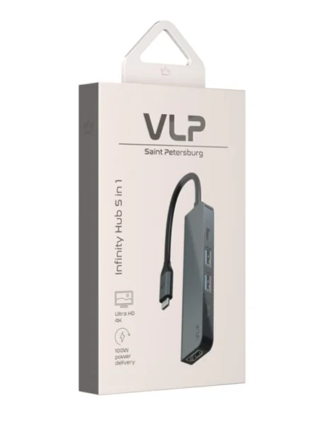 Адаптер VLP Infinity USB-C Hub 5 в 1, графит