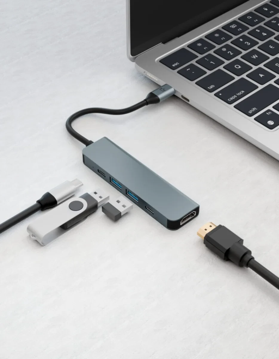 Адаптер VLP Infinity USB-C Hub 5 в 1, графит