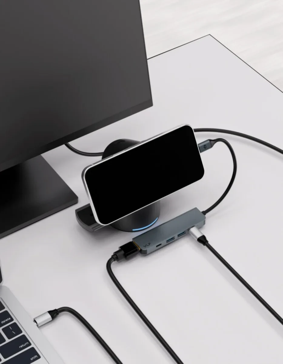 Адаптер VLP Infinity USB-C Hub 5 в 1, графит