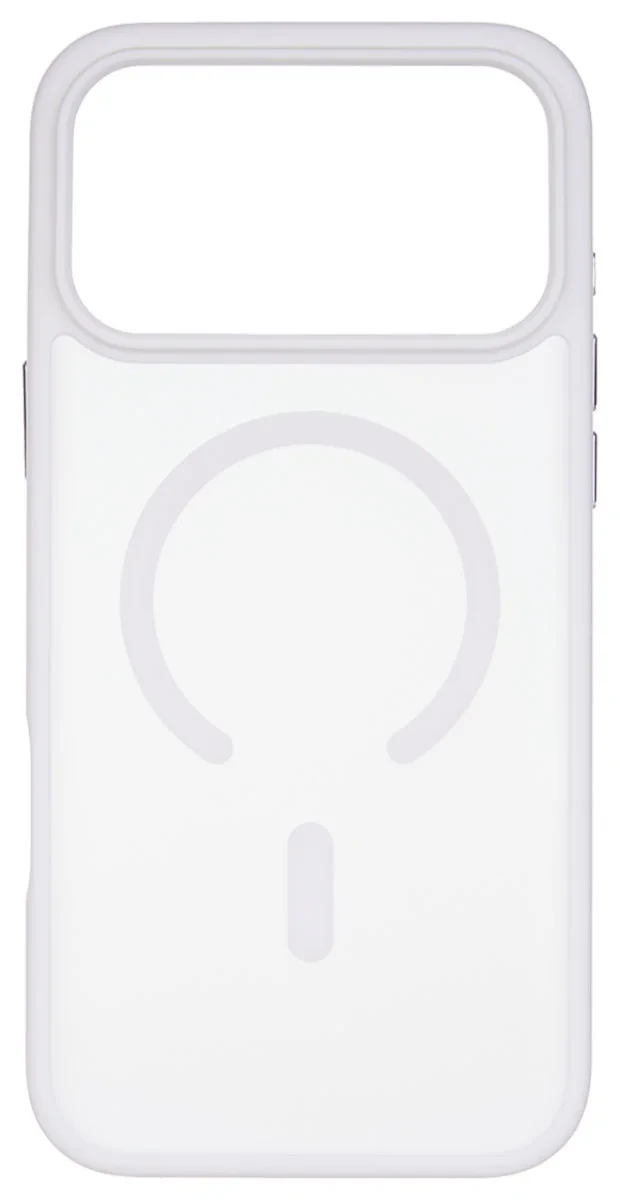 Чехол iP 17 Pro Max ERU Dark Magsafe (White)