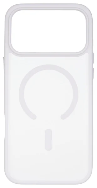 Чехол iP 17 Pro Max ERU Dark Magsafe (White)