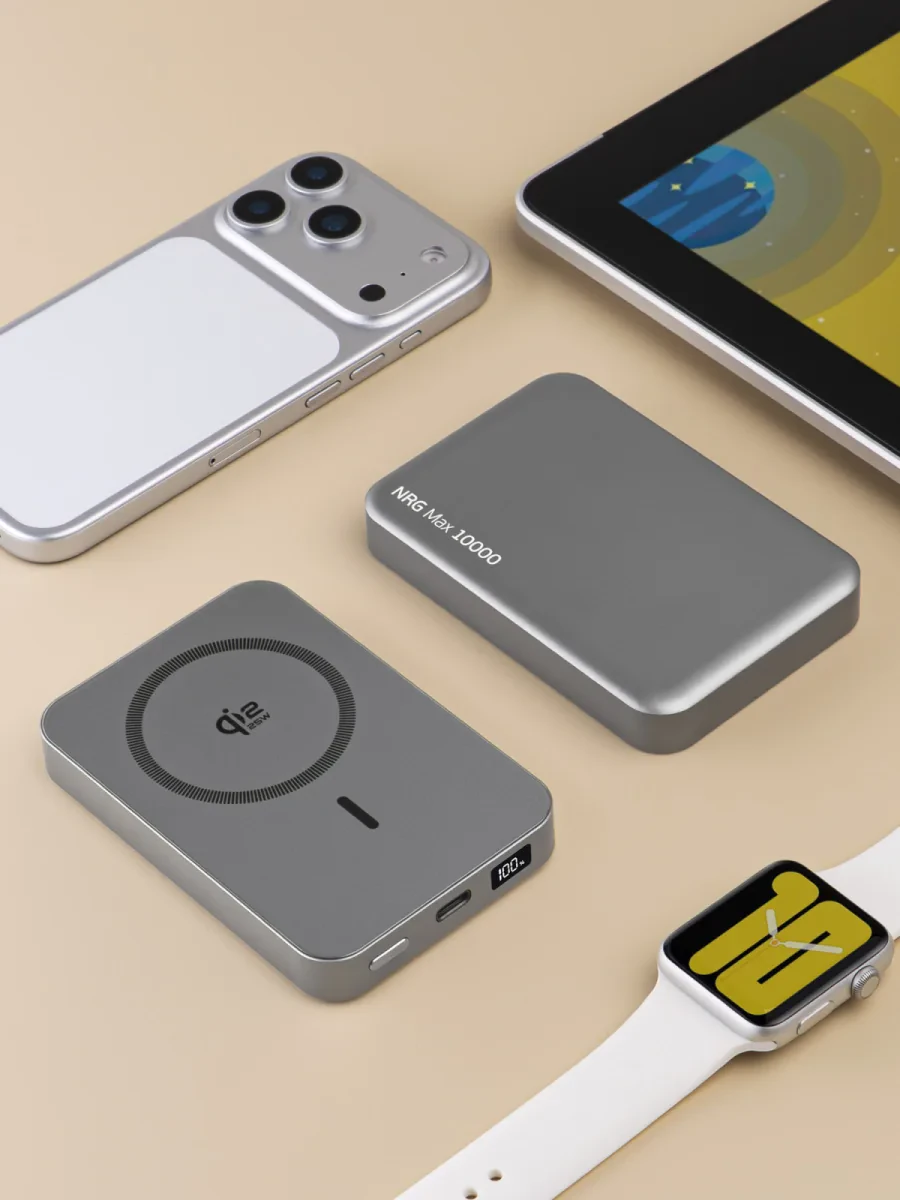 Внешний аккумулятор Deppa NRG Max  Qi2.2 10000 мА-ч, 25Вт MageSafe,