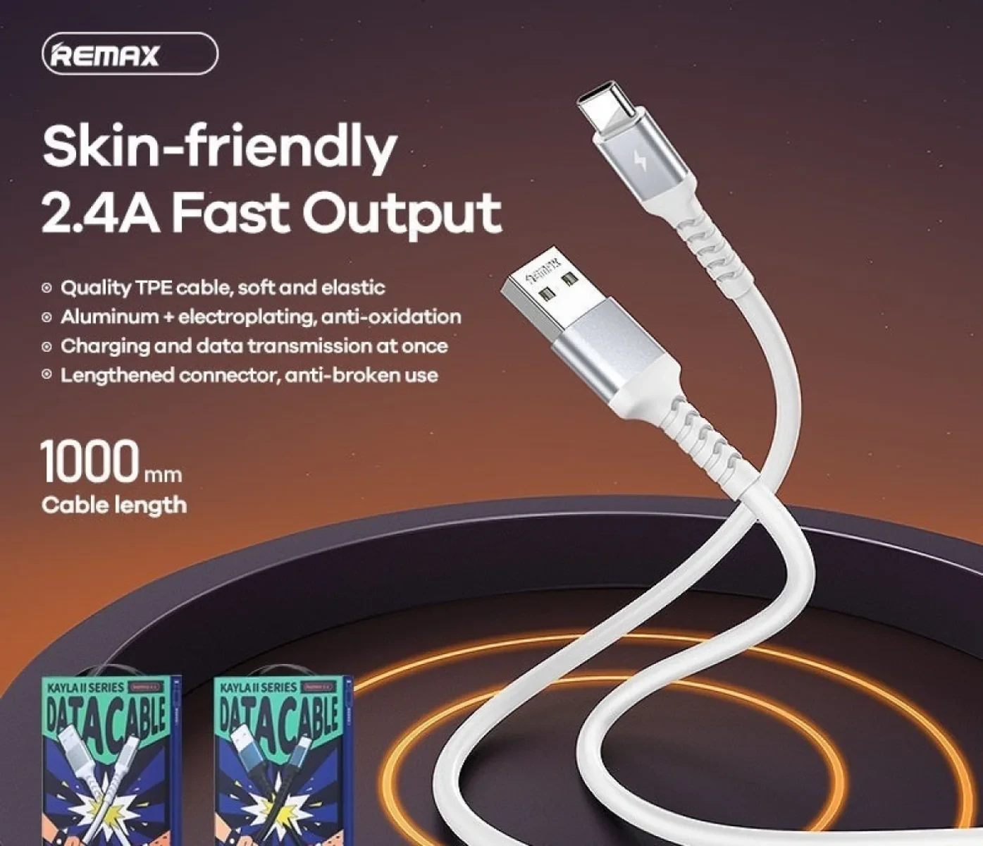 Кабель Remax RC-C008 USB-A - USB-C