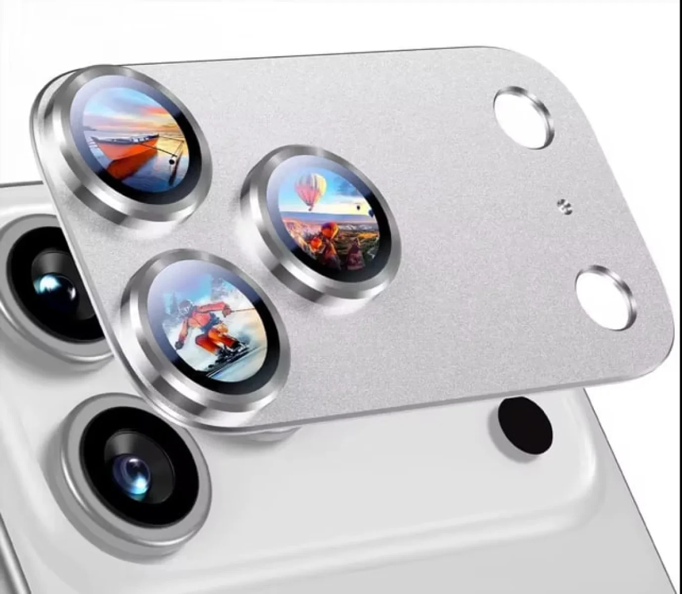 Защитное стекло для блока камеры Gerlax iPhone 17 Pro Silver
