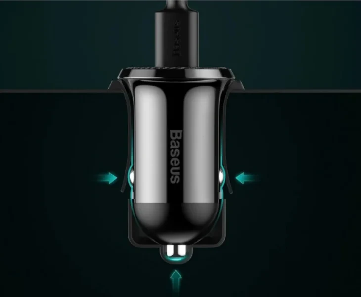 Автомобильное зарядное устройство Baseus Grain Pro 2xUSB-A 24W (Black)