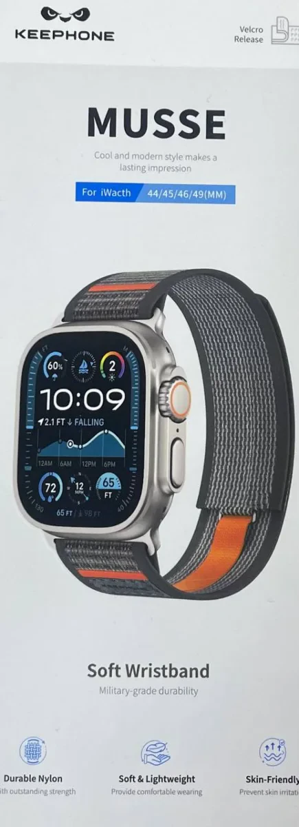 Ремешок нейлоновый для AW Keephone Musse 44/49 (Grey)