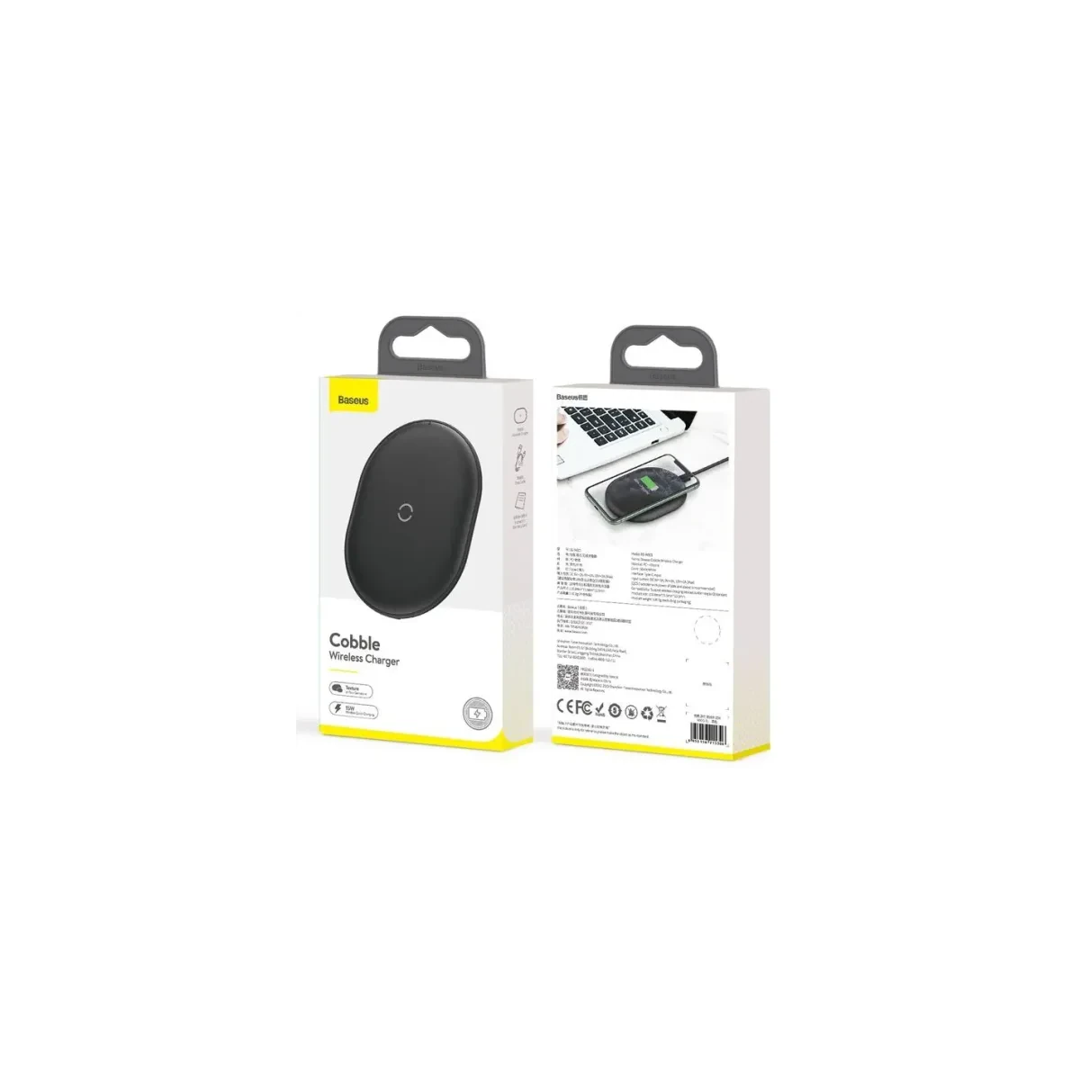 Беспроводное зарядное устройство Baseus Cobble 15W (Black)