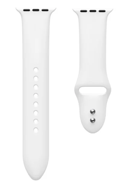 Ремешок силиконовый для Apple Watch 42/44/45/49 белый