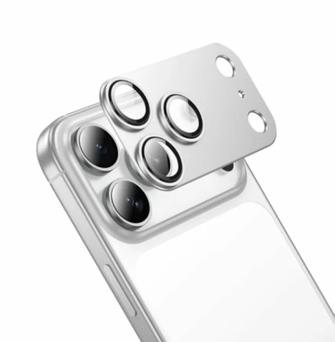 Защитное стекло для камеры Gerlax GG-204 с сеткой для iPhone 17 Pro Max Silver