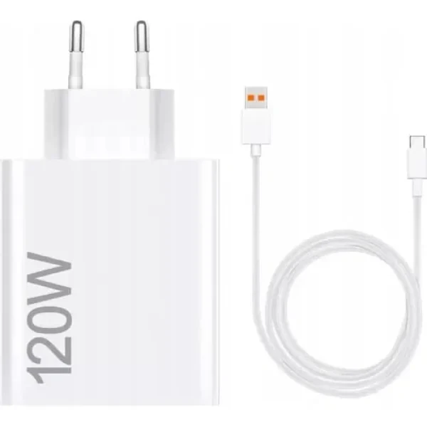 Адаптер Xiaomi USB-A 120W с кабелем USB-C 1m (White)