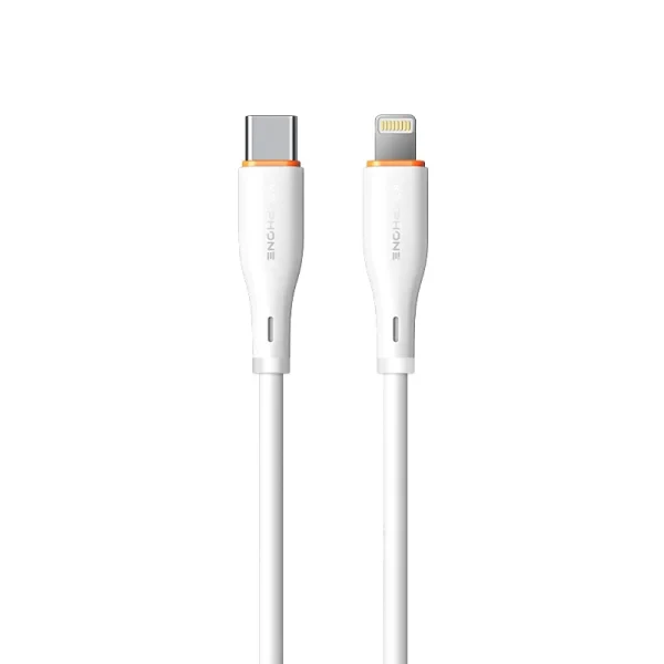 Кабель Keephone Liquid Silicone 27W USB-С - Lightning 1m (White)