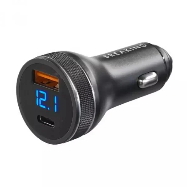 Автомобильное зарядное устройство Breaking C08 USB-A + USB-C 54W (Black)