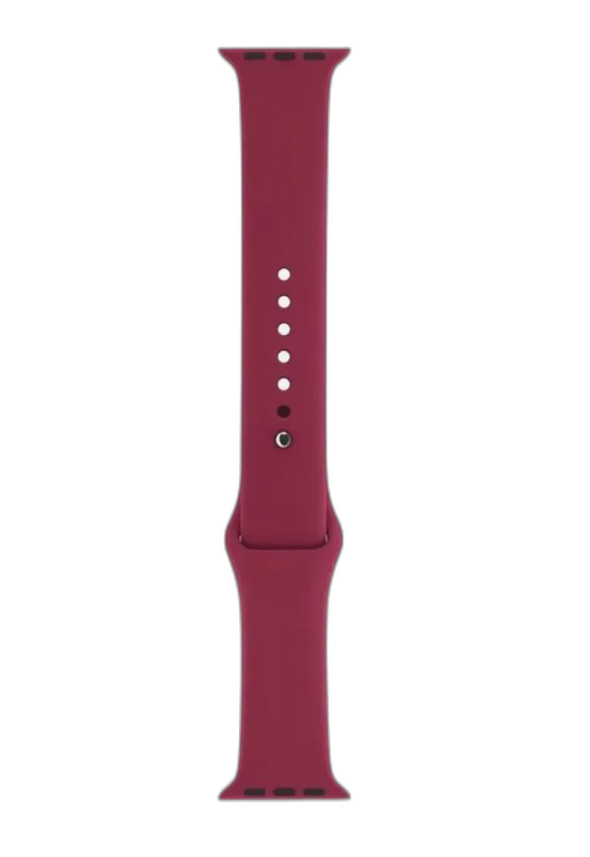 Ремешок силиконовый для Apple Watch 38/40/41, гранатовый