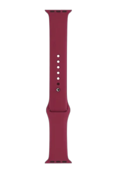 Ремешок силиконовый для Apple Watch 38/40/41, гранатовый