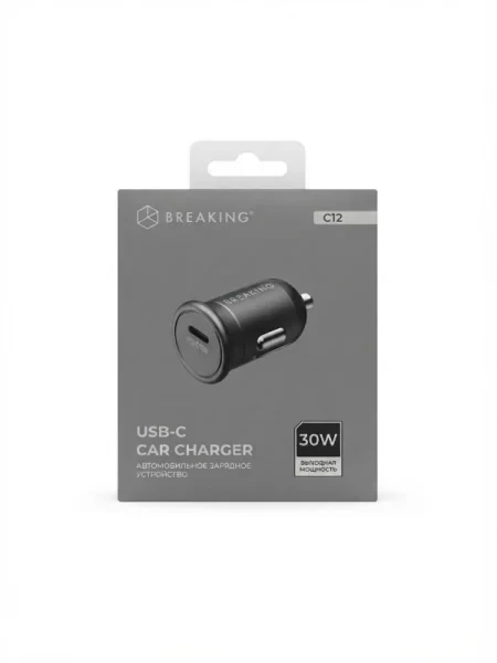 Автомобильное зарядное устройство Breaking C12 mini USB-C 30W (Graphite)