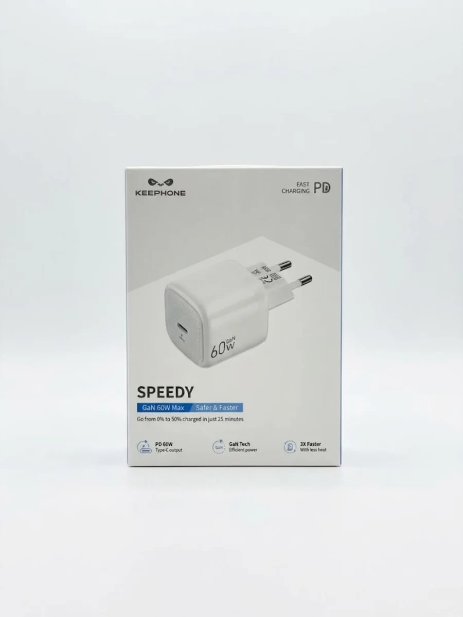Адаптер Keephone Speedy USB-C 60W (White)