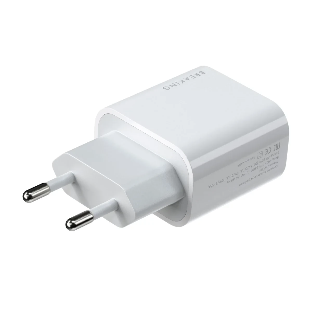 Адаптер Breaking WC04 USB-C 20W (White)