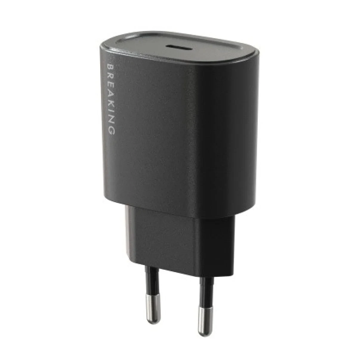 Адаптер Breaking P-08 USB-C 25W с кабелем USB-C 1m (Black)