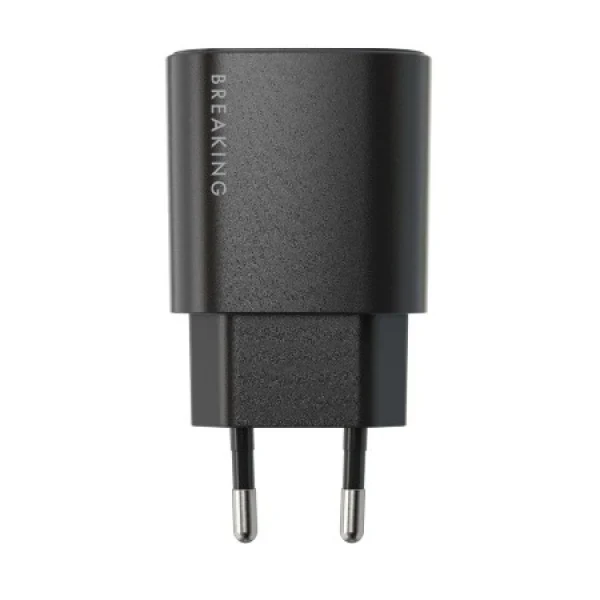 Адаптер Breaking P-08 USB-C 25W с кабелем USB-C 1m (Black)