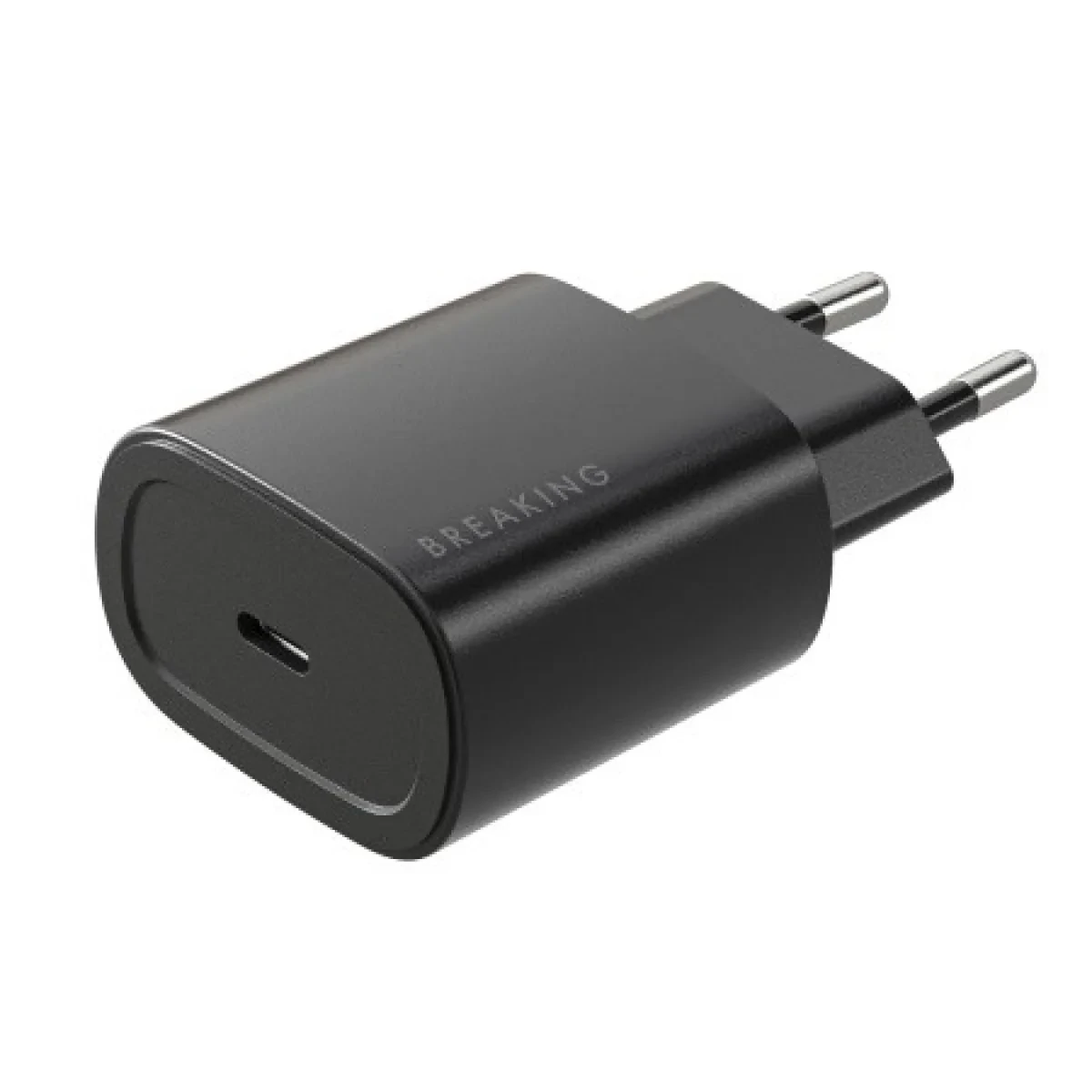 Адаптер Breaking P-08 USB-C 25W с кабелем USB-C 1m (Black)