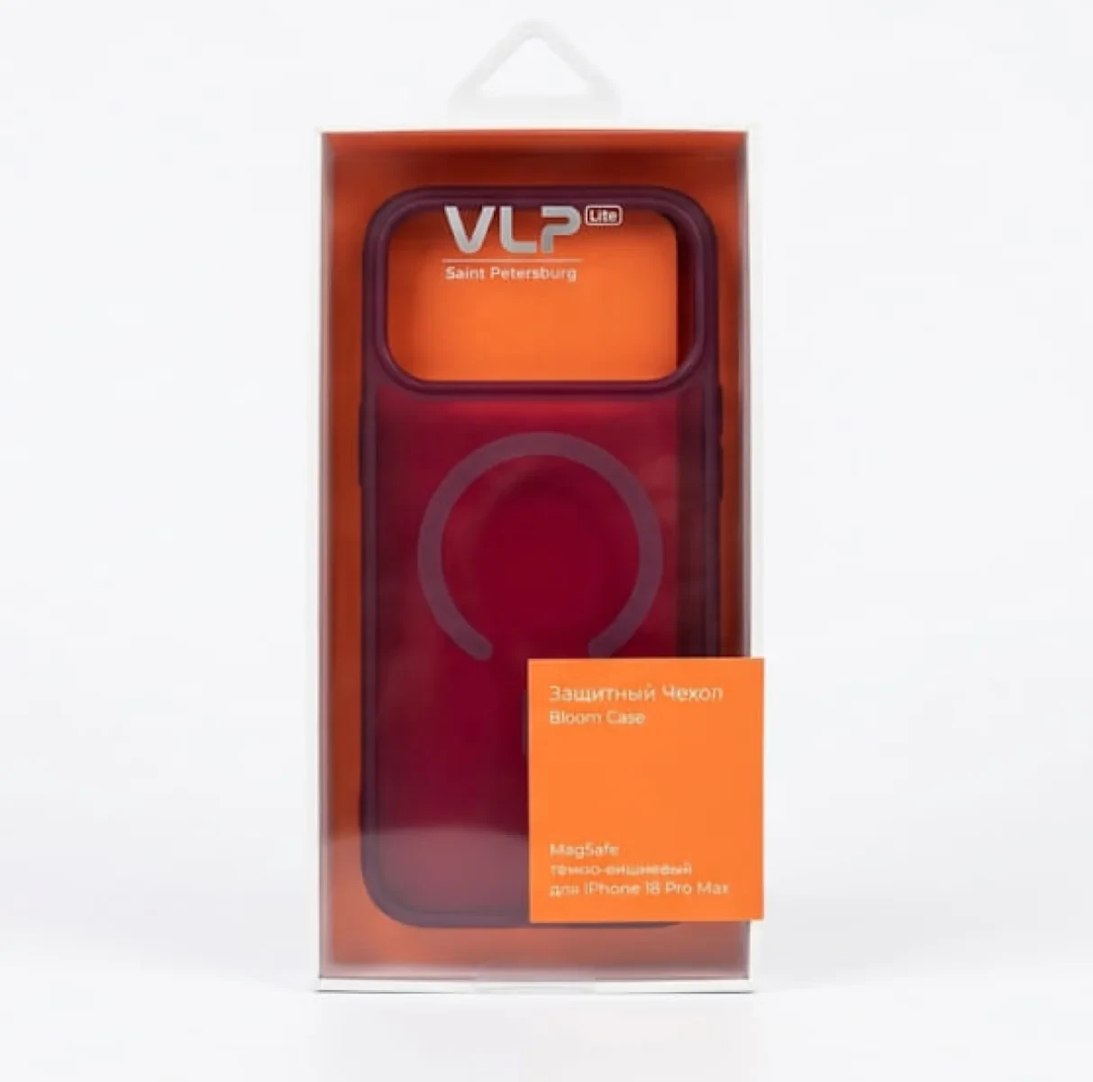 Чехол защитный VLP LITE Bloom Case с MagSafe для iPhone 17 Pro Max /18 Pro Max (Темно - вишневый)