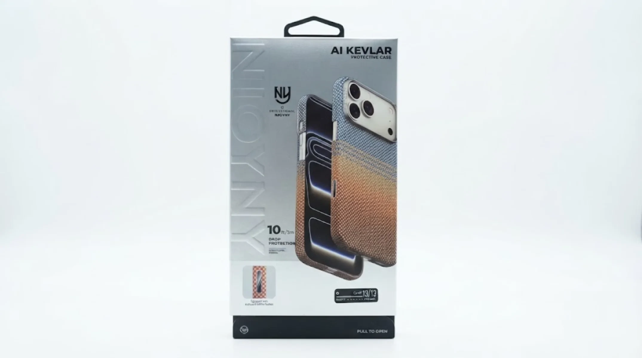 Чехол Njoyny с MagSafe для iPhone 17 Pro Max / 18 Pro Max под карбон (Sunset)