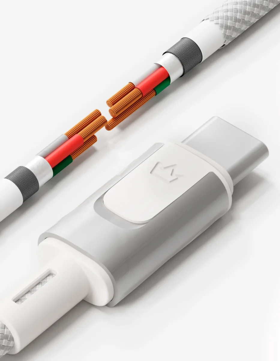Кабель VLP Force Line USB-C - USB-C 100w, 1.2m, белый