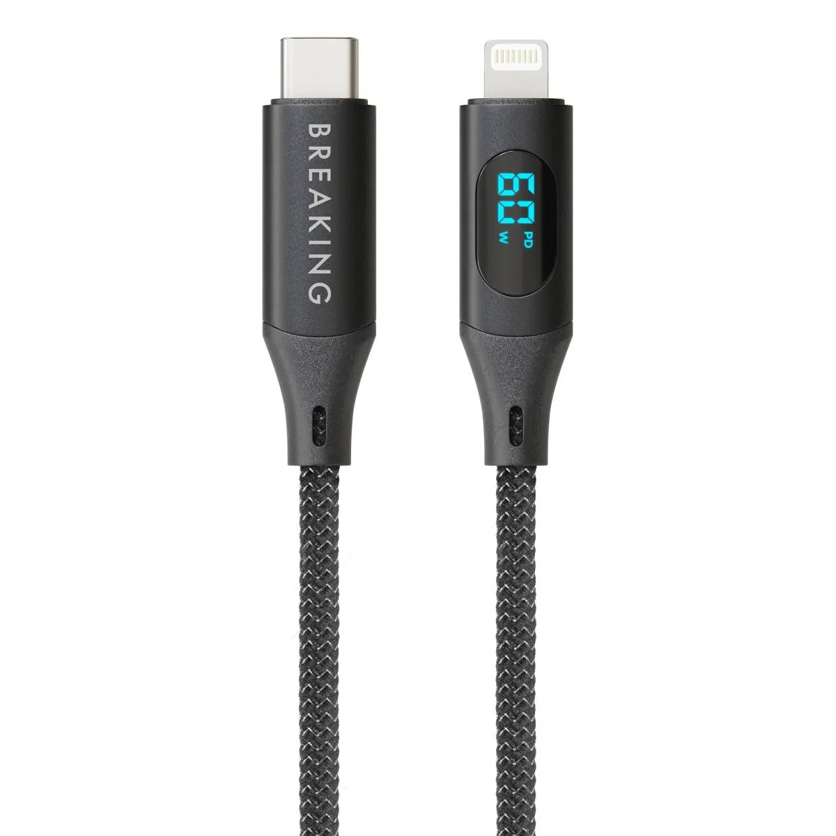 Кабель Breaking K17 USB-C - Lightning 60W, 1.2m, черный