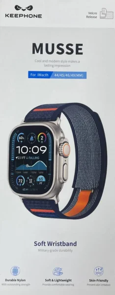 Ремешок нейлоновый для AW Keephone Musse 44/49 (Dark Blue)