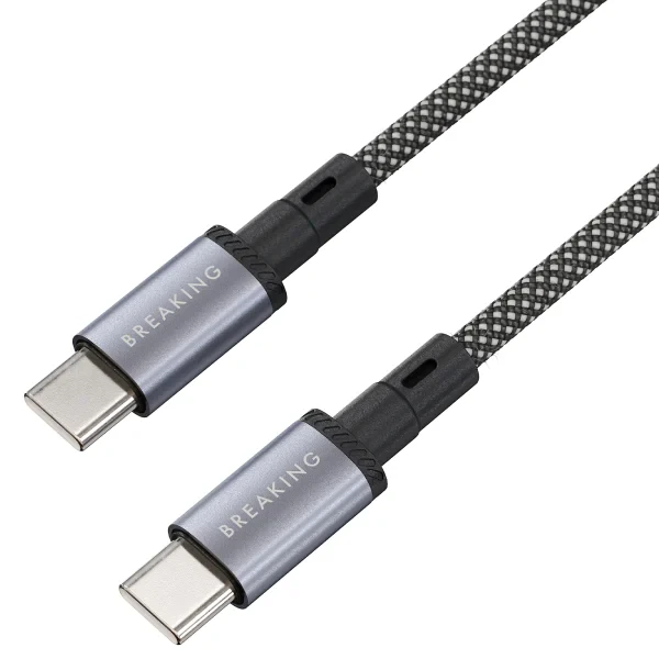 Кабель Breaking Graphite K42 USB-C - UCB-C 100W, 1.5m, черный