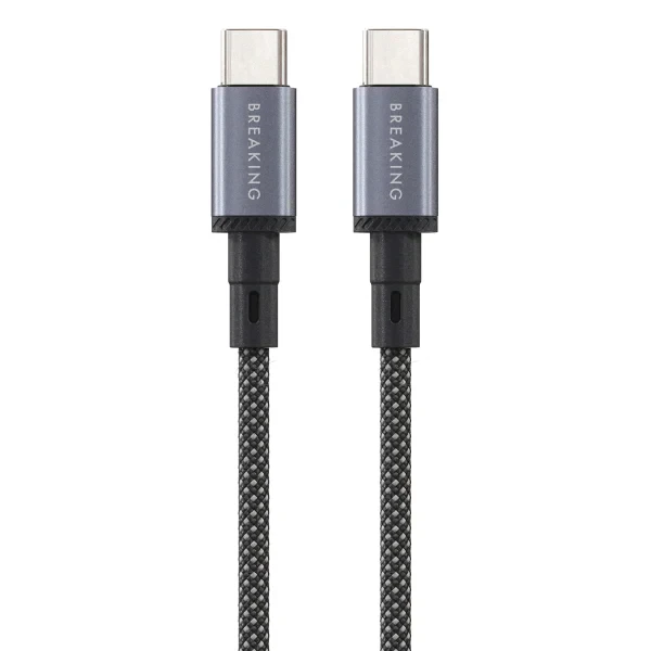 Кабель Breaking Graphite K42 USB-C - UCB-C 100W, 1.5m, черный