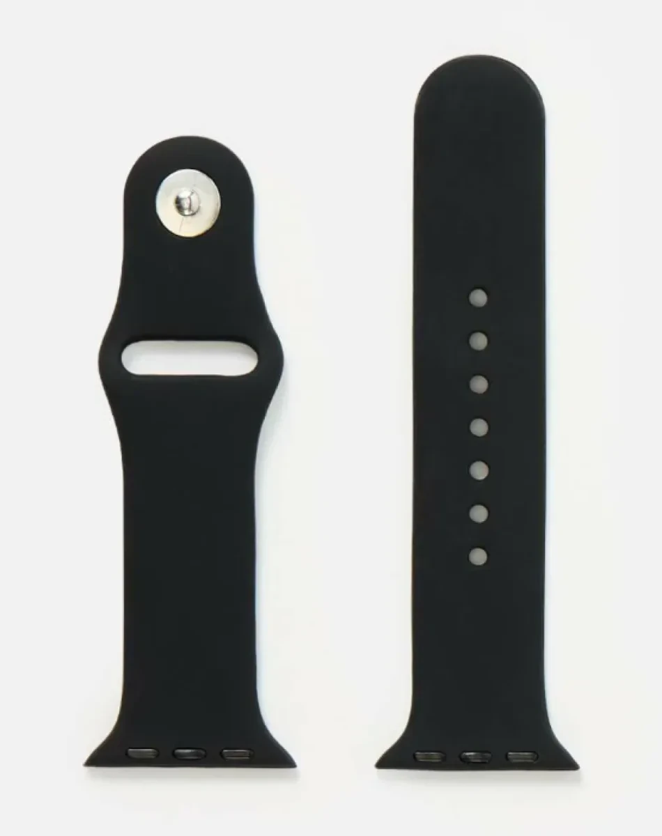 Ремешок силиконовый  для Apple Watch 42/44/45/49 черный
