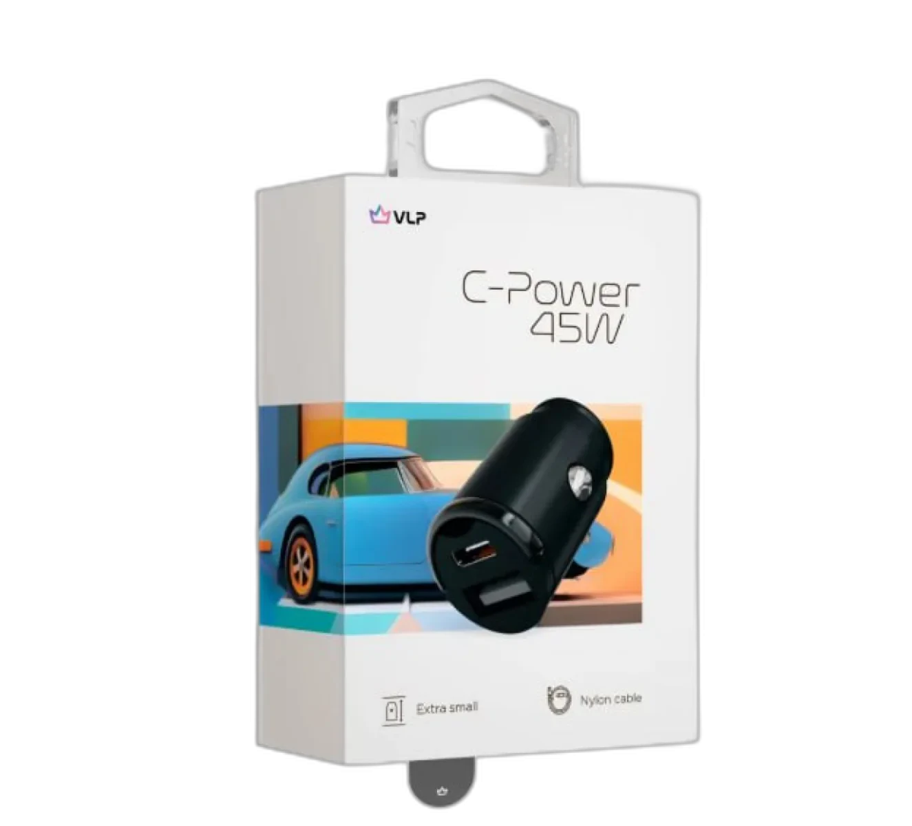 Автомобильное зарядное устройство VLP C-Power USB-A + USB-C 45W (Black)