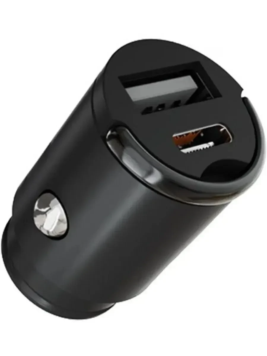 Автомобильное зарядное устройство VLP C-Power USB-A + USB-C 45W (Black)